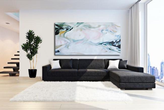 Panoramic Abstract Painting #XB112D - Click Image to Close